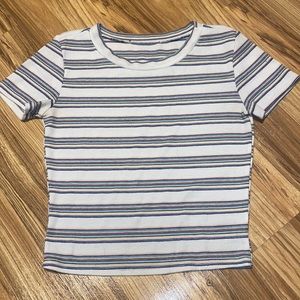 Striped crop top (no tag)